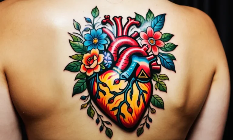 Anatomical Heart Tattoo With Flowers: Meaning And Symbolism