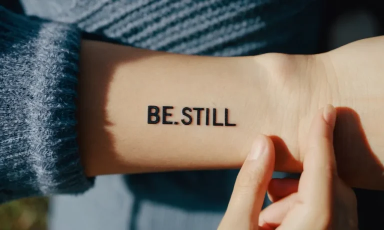 Be Still Tattoo Meaning: A Comprehensive Guide