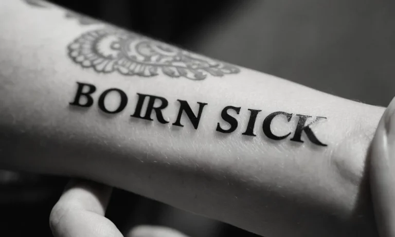 Born Sick Tattoo Meaning: Exploring The Symbolism Behind This Powerful Design