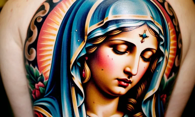 Crying Virgin Mary Tattoo Meaning: A Comprehensive Guide