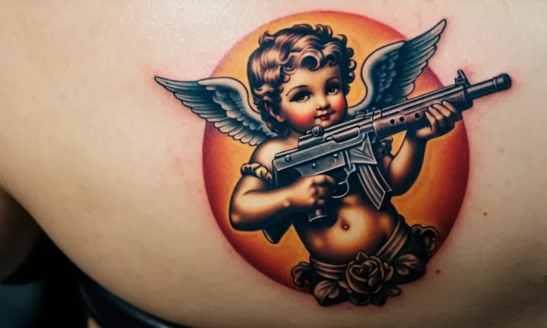 Cupid With Gun Tattoo Meaning: Exploring The Symbolism Behind This Iconic Design