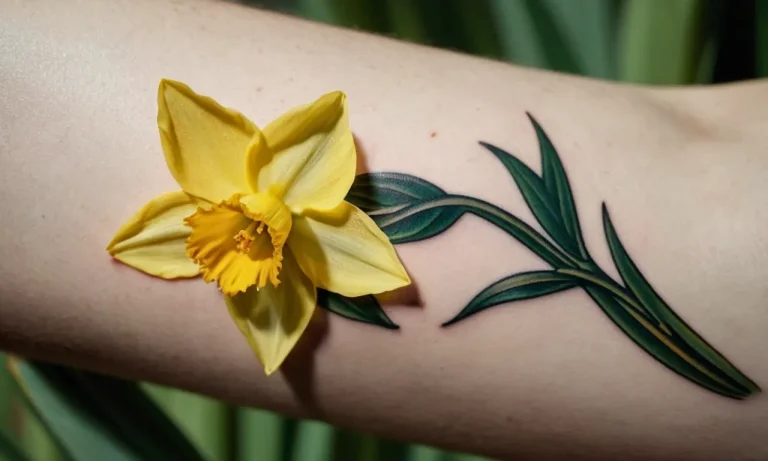 Daffodil Tattoo Meaning: Exploring The Symbolism Behind This Vibrant Floral Design