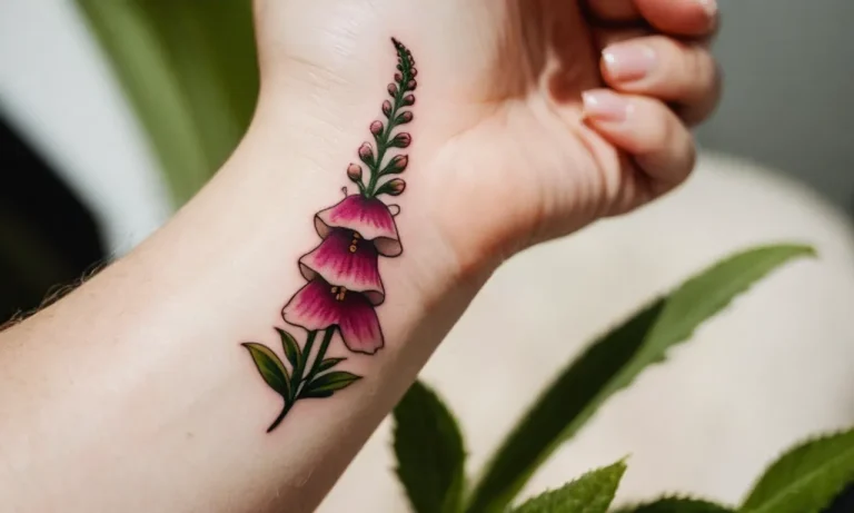 Foxglove Tattoo Meaning: Exploring The Symbolism Behind This Captivating Floral Design