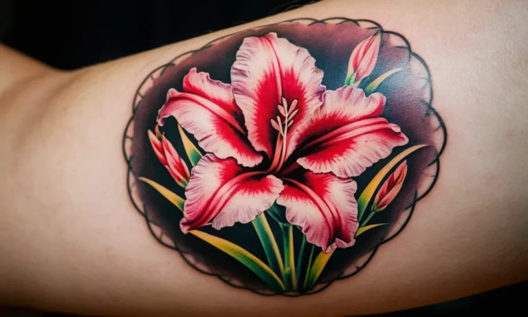 Gladiolus Tattoo Meaning: Exploring The Symbolism Behind This Vibrant Floral Design