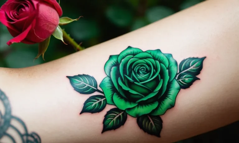 Unveiling The Symbolic Meaning Of Green Rose Tattoos