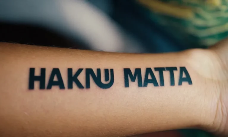 Hakuna Matata Tattoo Meaning: Exploring The Profound Symbolism Behind This Iconic Phrase