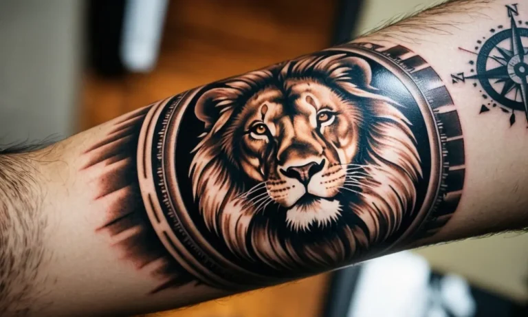 Lion And Compass Tattoo Meaning: Exploring The Symbolism Behind This Powerful Design