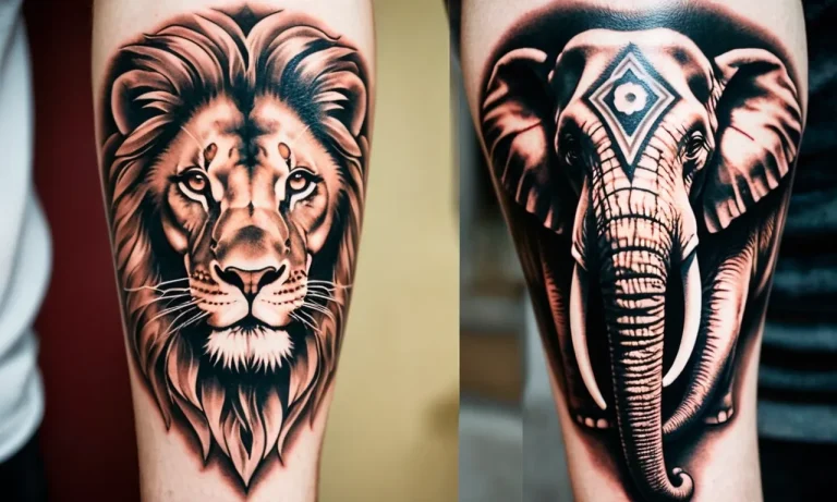 Lion And Elephant Tattoo Meaning: Unveiling The Symbolism Behind These Majestic Creatures