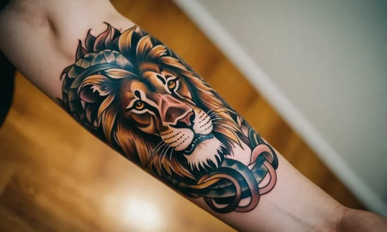 Lion And Snake Tattoo Meaning: Unveiling The Symbolism Behind This Powerful Duo