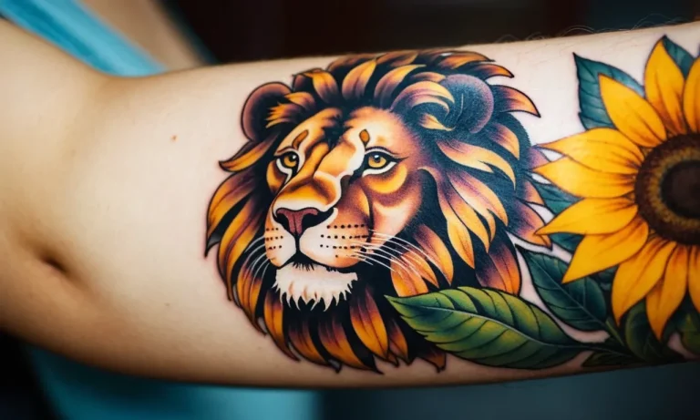 Lion And Sunflower Tattoo Meaning: Exploring The Symbolism Behind This Unique Combination