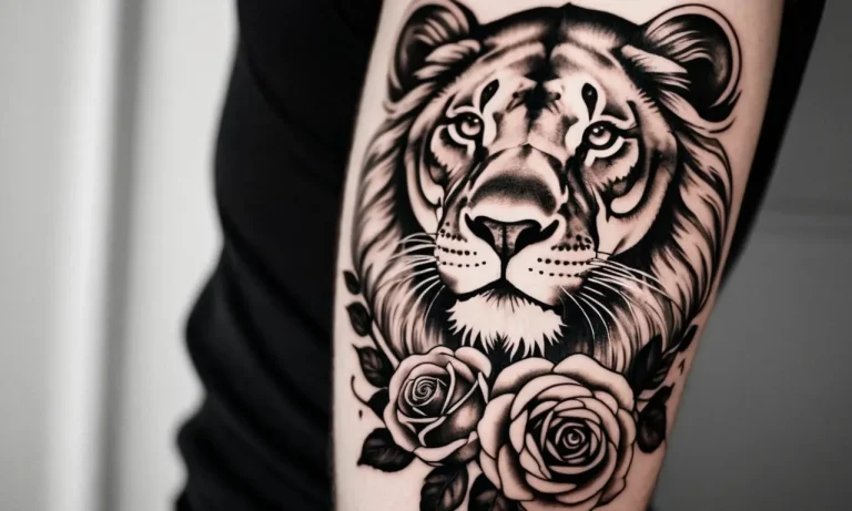 Unveiling The Symbolic Meaning Of Lion, Clock, And Rose Tattoos