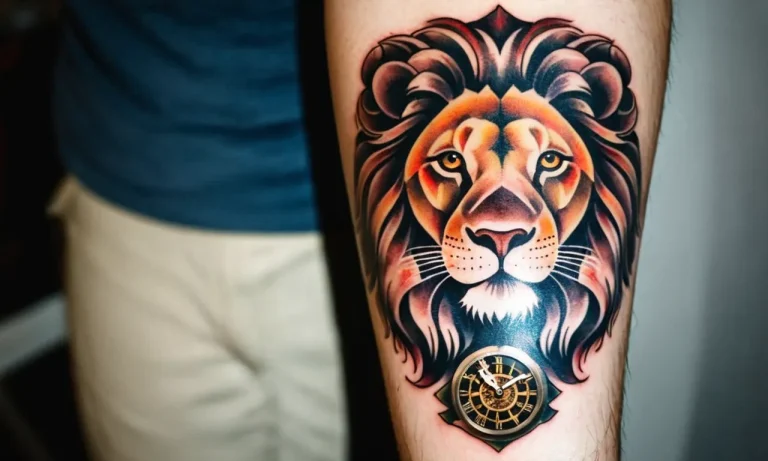 Lion Clock Tattoo Meaning: Unveiling The Symbolism Behind This Captivating Design