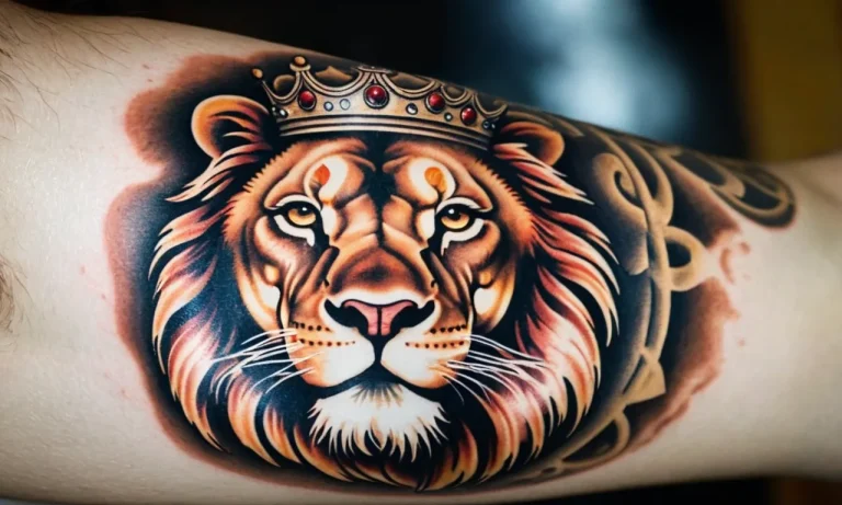 Lion With Crown Tattoo Meaning: A Comprehensive Guide