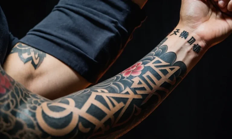 Meaning Of Japanese Letters Tattoos On Arm