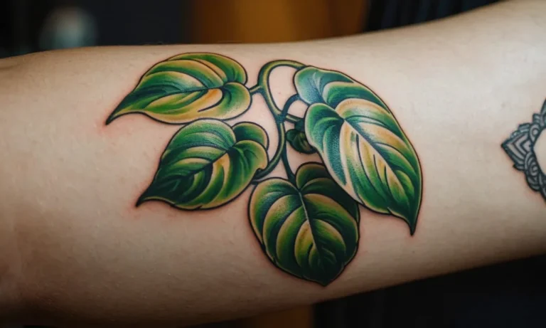 Pothos Tattoo Meaning: Exploring The Symbolism Behind This Captivating Plant