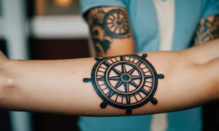 Ship Wheel Tattoo Meaning: Navigating The Symbolism Of Maritime Ink
