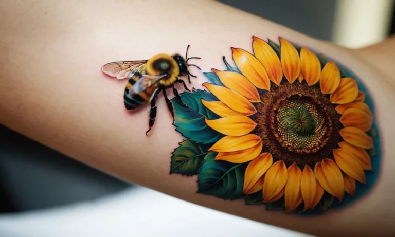 Sunflower And Bee Tattoo Meaning: A Comprehensive Guide
