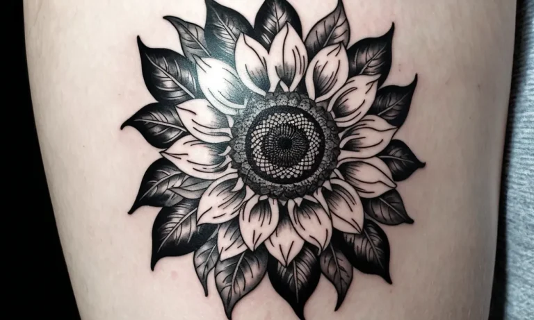Sunflower Tattoo Meaning Black And White: A Comprehensive Guide