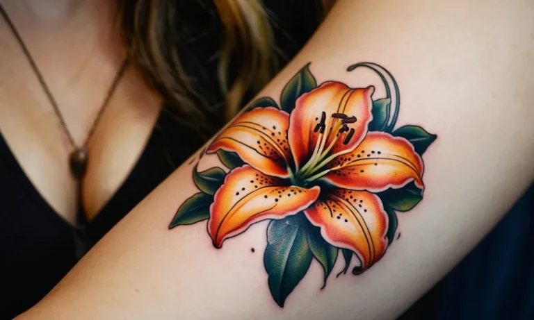 Tiger Lily Tattoos: Unveiling The Profound Meanings Behind This Captivating Floral Design