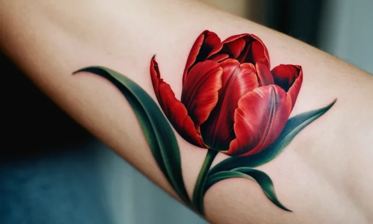 Tulip Tattoo Meaning: Exploring The Symbolism Behind This Captivating Floral Design