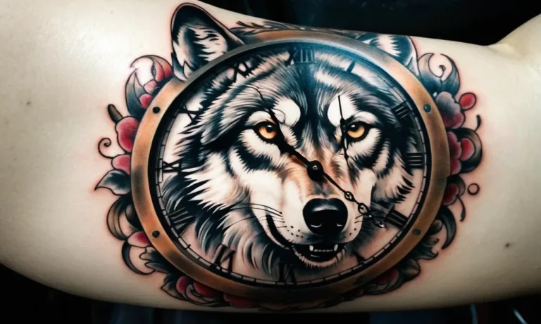 Wolf And Clock Tattoo Meaning: Exploring The Symbolism Behind This Intriguing Design
